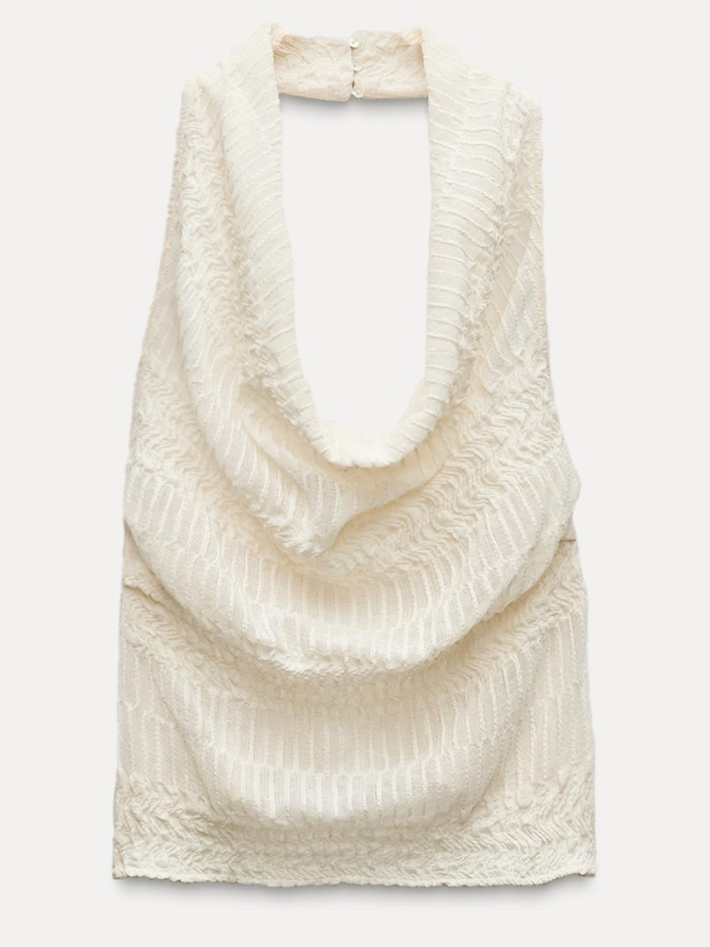 Zara Sheer Textured Halter Top NWT